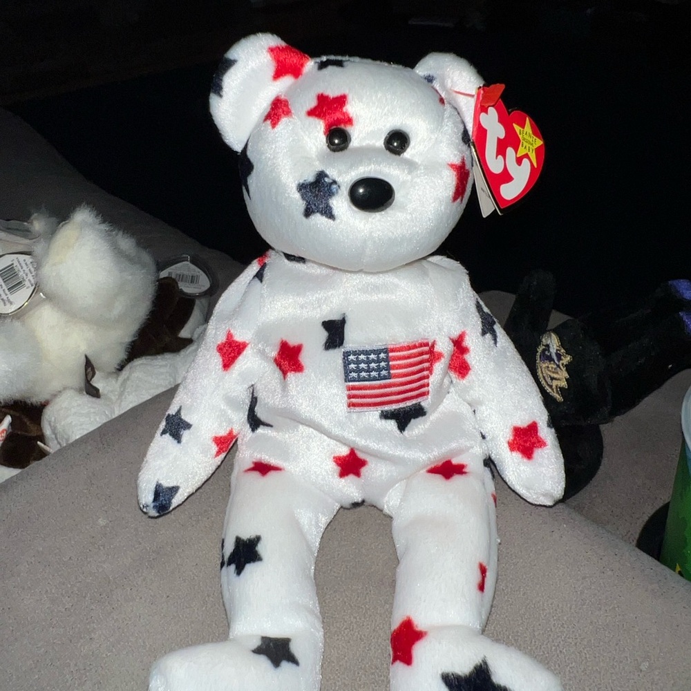 Rare, Retired with TAG ERRORS Glory Bear Beanie Baby
